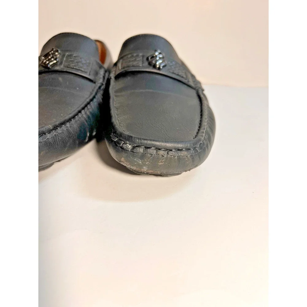 Rocawear Men's Black Comfort Cushioned Slip-On Loafers Diamond Pattern Size 10.5